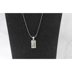 Silver Pendant with Two Pine Trees On A Black Cord N110